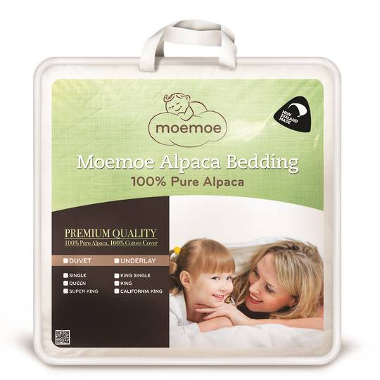 MoeMoe 100 Percent Pure Alpaca Mattress Topper/Underlay 450gsm